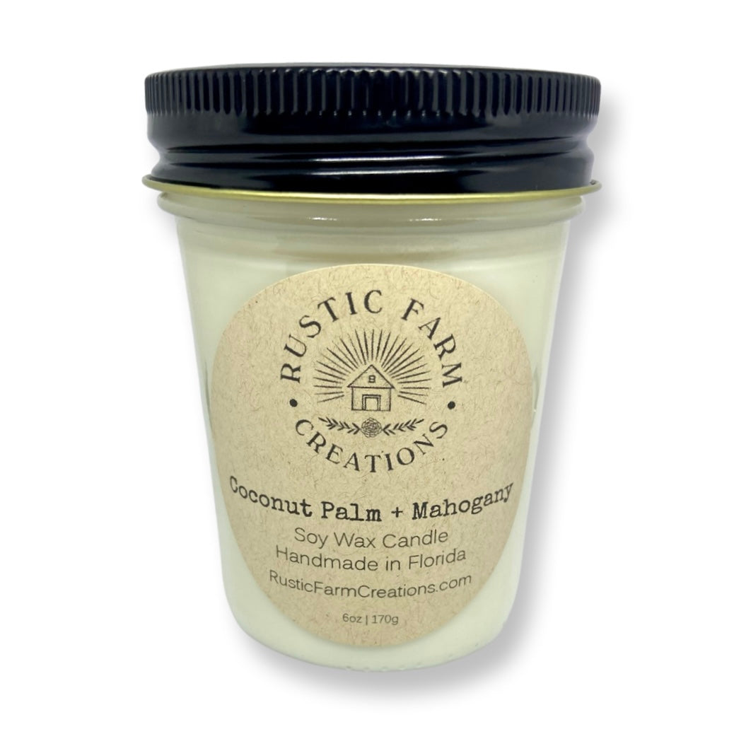 Coconut Palm and Mahogany Soy Candle