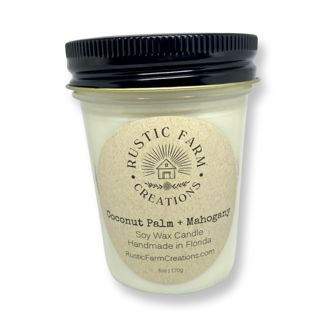 Coconut Palm and Mahogany Soy Candle